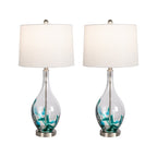 Lampes de table USB en verre (lot de 2) - Lampe de chevet moderne