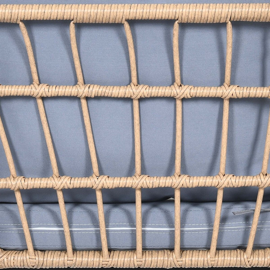 Moasis 3 Pieces Outdoor Wicker Furniture Patio Bistro Set with 2 Chairs and Coffee Table