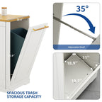 Moasis 53-inch Rolling Kitchen Island Storage Cabinet Portable Mobile Kitchen Cart