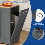 Moasis 53-inch Rolling Kitchen Island Storage Cabinet Portable Mobile Kitchen Cart