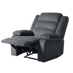 Modern Corduroy Manual Recliner Chair, Lounger Adjustable Recliners with Wide Armrest