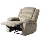 Modern Corduroy Manual Recliner Chair, Lounger Adjustable Recliners with Wide Armrest
