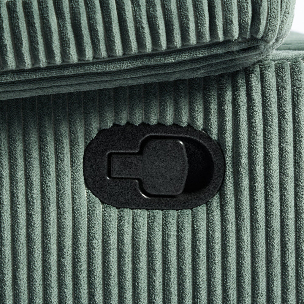 Modern Corduroy Manual Recliner Chair, Lounger Adjustable Recliners with Wide Armrest