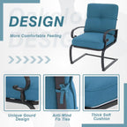 Nista 3 Piece Outdoor Patio C-Spring Bistro Set Dining Chairs with Cushions and Coffee Table by Havenside Home