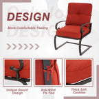 Nista 3 Piece Outdoor Patio C-Spring Bistro Set Dining Chairs with Cushions and Coffee Table by Havenside Home