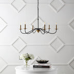 Lustre LED en fer à 6 lumières de 34,75 pouces, par JONATHAN Y