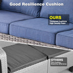 OVIOS 8-piece Patio Wicker Furniture Swivel Chair Set