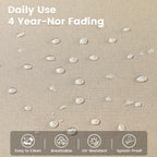 OVIOS 9 Pieces Outdoor Wicker Swivel Chair Set With Fire Table