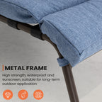 Outdoor Adjustable Patio Chaise Lounge Chair with Cushion Beach Poolside