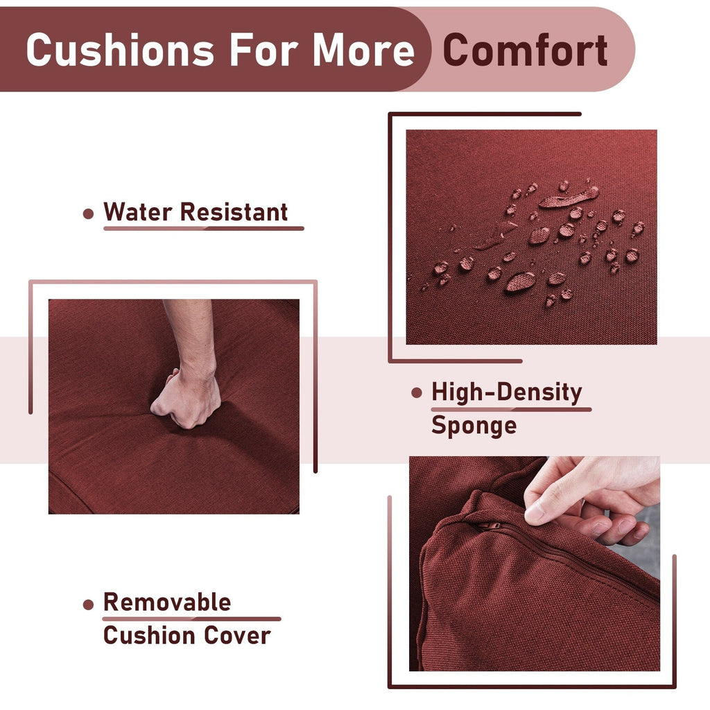 Fauteuils de jardin à bascule en osier Gymojoy avec base pivotante (lot de 2)