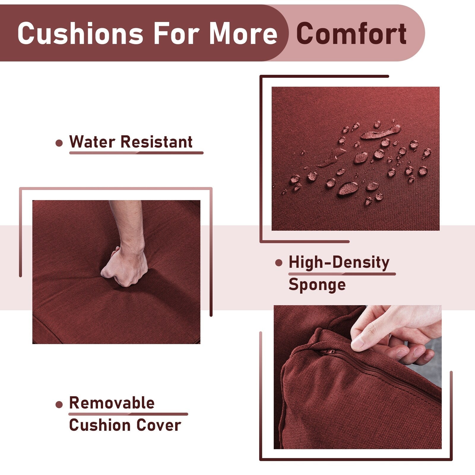 Fauteuils de jardin à bascule en osier Gymojoy avec base pivotante (lot de 2)