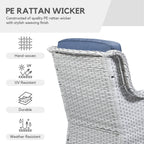 Fauteuils de jardin à bascule en osier Gymojoy avec base pivotante (lot de 2)