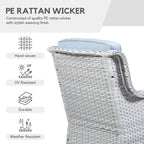 Fauteuils de jardin à bascule en osier Gymojoy avec base pivotante (lot de 2)