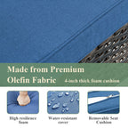 Fauteuils de jardin à bascule en osier Gymojoy avec base pivotante (lot de 2)