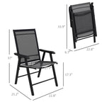Outsunny 4-piece Folding Patio Chair Set with a Simple & Chic Design, Comfortable for the Deck, Garden, Yard & Travel