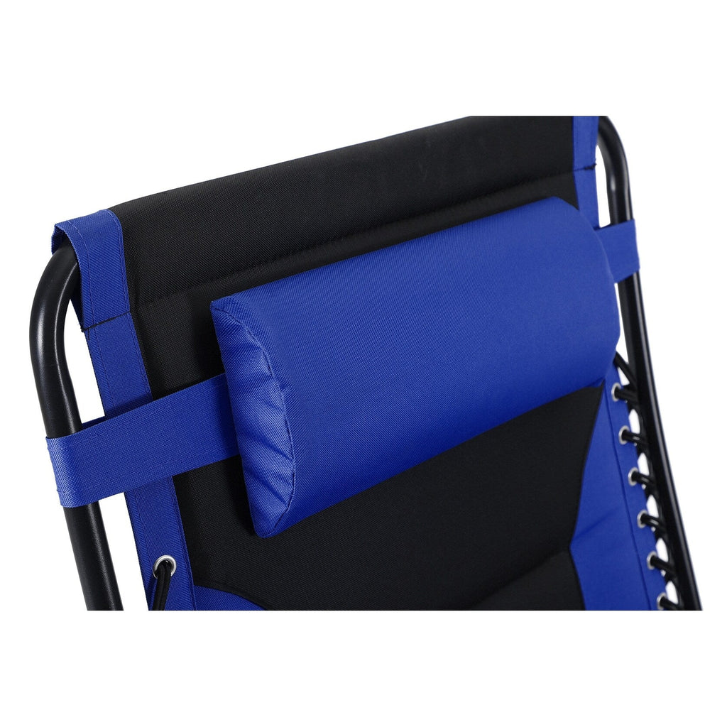 Oversize XL Padded Zero Gravity Lounge Chair Wider Armrest Adjustable Recliner with Cup Holder - N/A