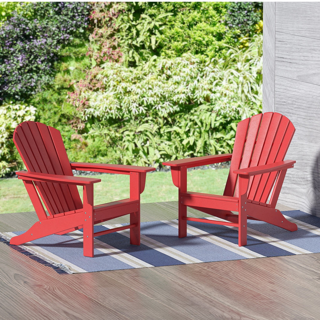 Polytrends Altura Outdoor Eco-Friendly All Weather Poly Patio Adirondack Chair (Set of 2)