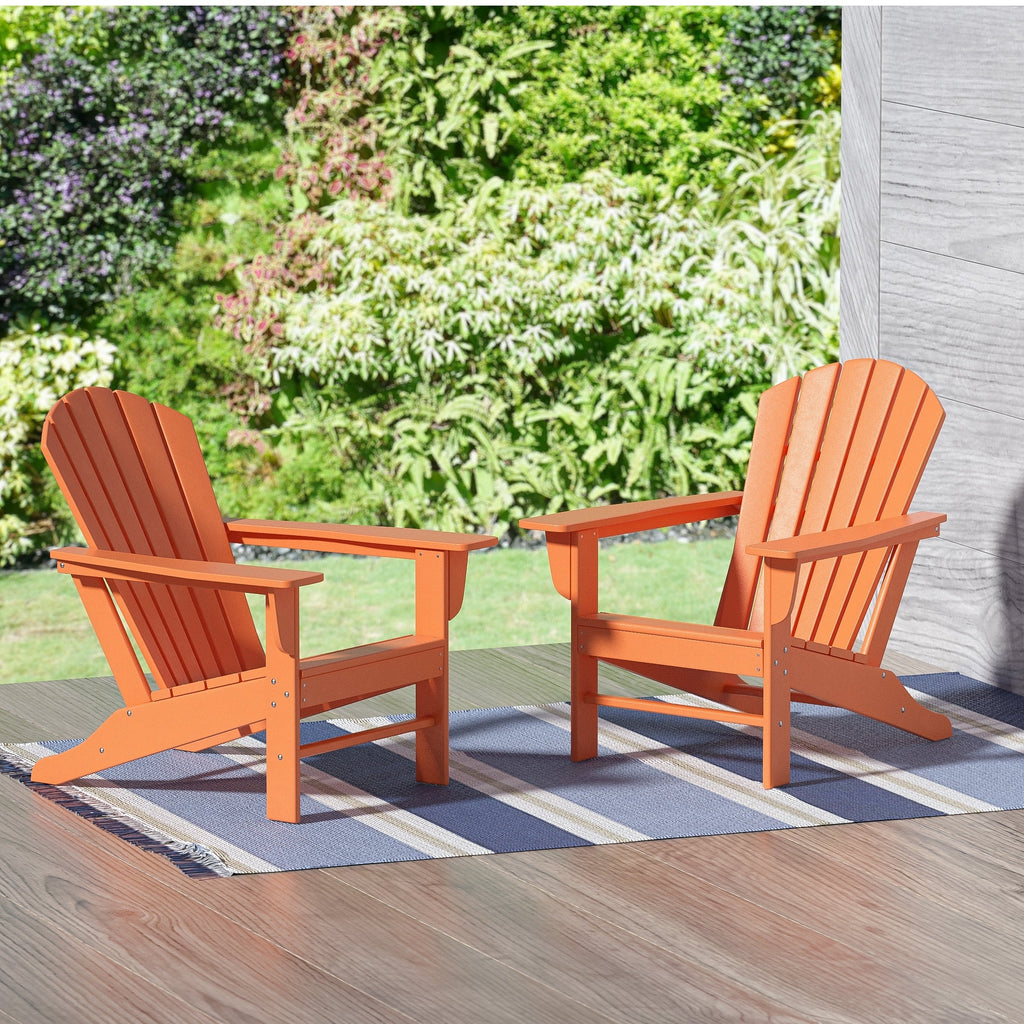 Polytrends Altura Outdoor Eco-Friendly All Weather Poly Patio Adirondack Chair (Set of 2)