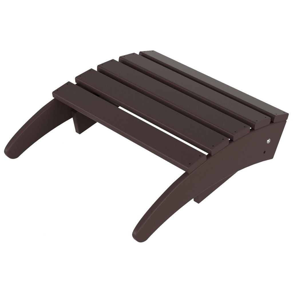 Polytrends Laguna Hdpe All Weather Outdoor Patio Foldable Adirondack Chair With Ottoman (2-Piece Set)