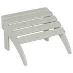 Polytrends Laguna Hdpe All Weather Outdoor Patio Foldable Adirondack Chair With Ottoman (2-Piece Set)