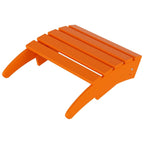 Polytrends Laguna Hdpe All Weather Outdoor Patio Foldable Adirondack Chair With Ottoman (2-Piece Set)