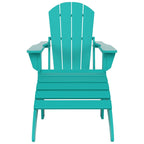 Polytrends Laguna Hdpe All Weather Outdoor Patio Foldable Adirondack Chair With Ottoman (2-Piece Set)
