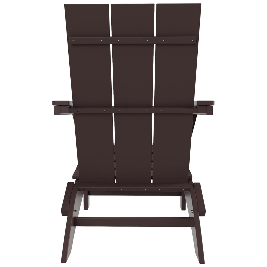 Polytrends Shoreside Modern Eco-Friendly All Weather Commercial-Residential Folding Adirondack Chair