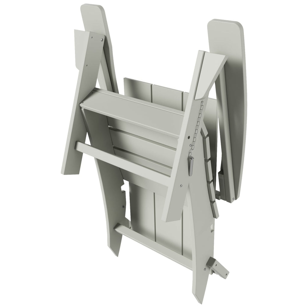 Polytrends Shoreside Modern Eco-Friendly All Weather Commercial-Residential Folding Adirondack Chair