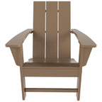 Polytrends Shoreside Modern Eco-Friendly All Weather Commercial-Residential Folding Adirondack Chair