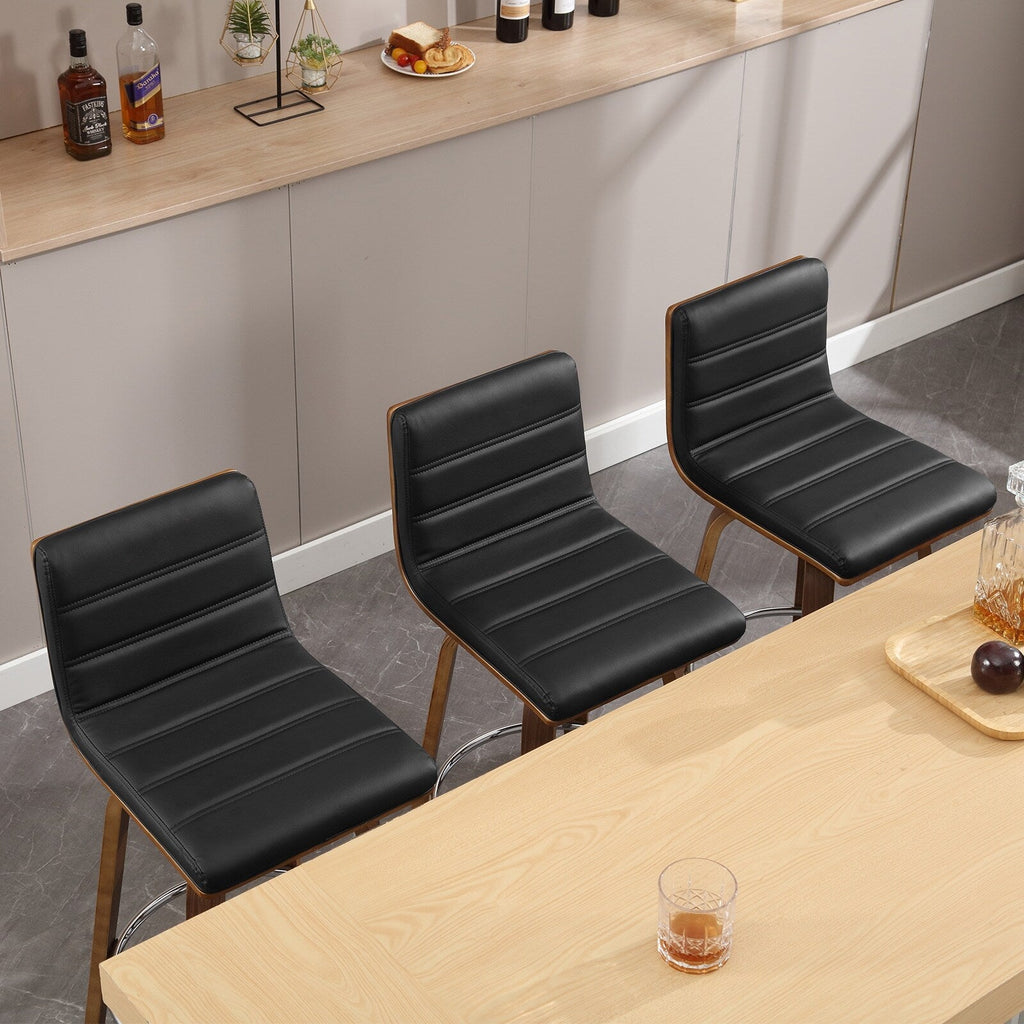 Tabourets de bar/comptoir pivotants en similicuir 26/29, lot de 2/3