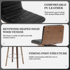 Tabourets de bar/comptoir pivotants en similicuir 26/29, lot de 2/3