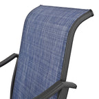 Patio Festival Outdoor Metal High Back Swivel Bar Chair (2-Pack)