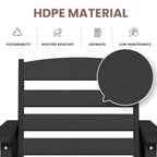 Plastic Tall adirondack Chair Set Of 3-Piece Patio Conversation Set