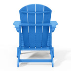 Polytrends Laguna Fade Resistant All Weather Outdoor Patio Folding Adirondack Chair