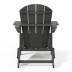 Polytrends Laguna Fade Resistant All Weather Outdoor Patio Folding Adirondack Chair