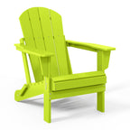 Polytrends Laguna Fade Resistant All Weather Outdoor Patio Folding Adirondack Chair