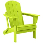 Polytrends Laguna Fade Resistant All Weather Outdoor Patio Folding Adirondack Chair