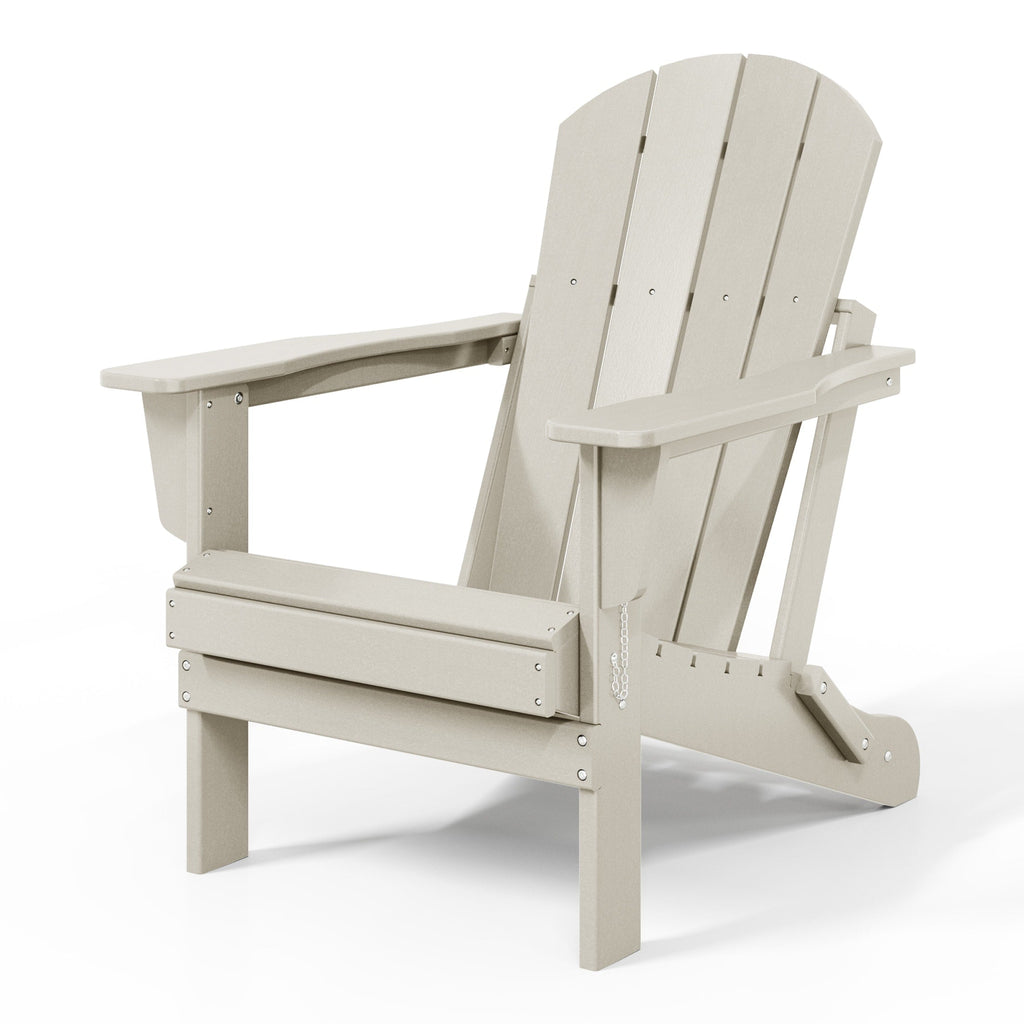 Polytrends Laguna Fade Resistant All Weather Outdoor Patio Folding Adirondack Chair