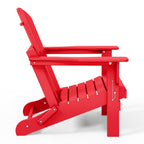 Polytrends Laguna Fade Resistant All Weather Outdoor Patio Folding Adirondack Chair