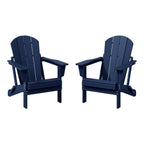 Polytrends Laguna Weather Resistant Outdoor Patio Folding Adirondack Chairs (Set of 2)
