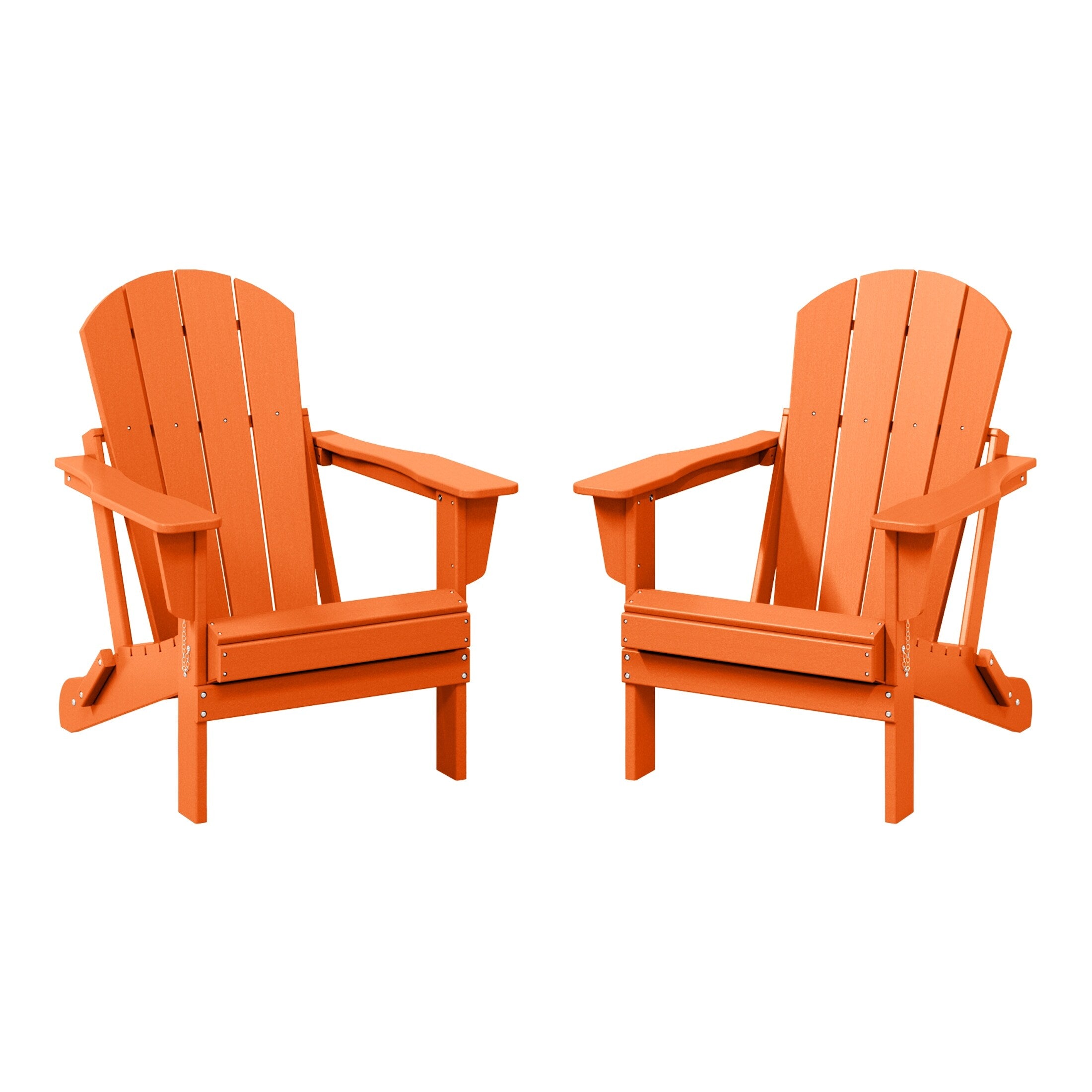 Polytrends Laguna Weather Resistant Outdoor Patio Folding Adirondack Chairs (Set of 2)