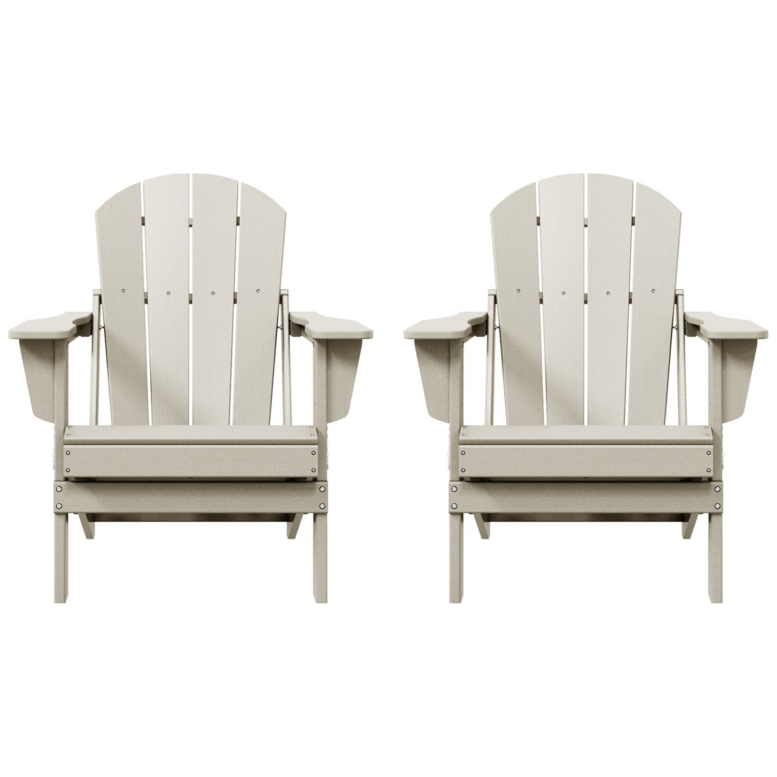 Polytrends Laguna Weather Resistant Outdoor Patio Folding Adirondack Chairs (Set of 2)