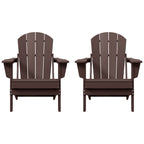 Polytrends Laguna Weather Resistant Outdoor Patio Folding Adirondack Chairs (Set of 2)
