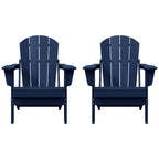 Polytrends Laguna Weather Resistant Outdoor Patio Folding Adirondack Chairs (Set of 2)