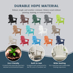 Polytrends Laguna Weather Resistant Outdoor Patio Folding Adirondack Chairs (Set of 2)