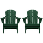 Polytrends Laguna Weather Resistant Outdoor Patio Folding Adirondack Chairs (Set of 2)
