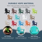 Polytrends Laguna Weather Resistant Outdoor Patio Folding Adirondack Chairs (Set of 4)