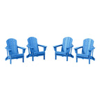 Polytrends Laguna Weather Resistant Outdoor Patio Folding Adirondack Chairs (Set of 4)