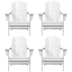 Polytrends Laguna Weather Resistant Outdoor Patio Folding Adirondack Chairs (Set of 4)