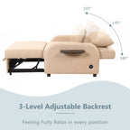 Pull Out Sofa Sleeper 3 in 1 with 2 Wing Table